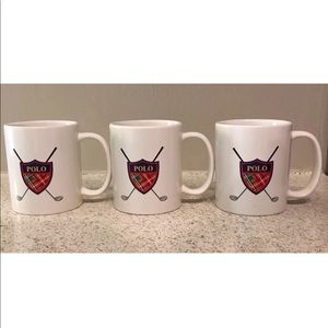 3 Ralph Lauren Polo Golf Tartan Mugs Ceramic 1997